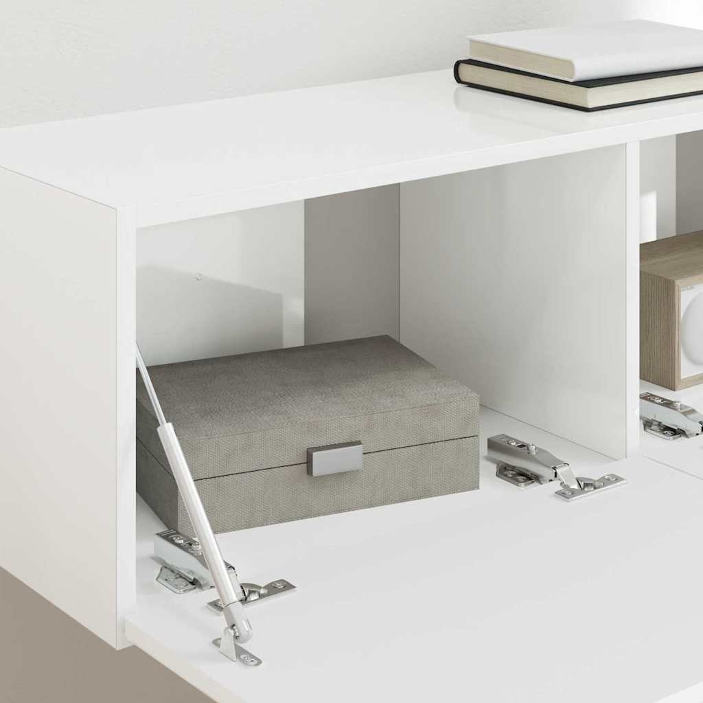 VidaXL TV Wandkast Glanzend Wit 60 x 31 x 29.5 cm Bewerkt hout