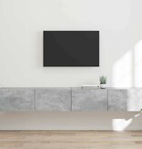 VidaXL TV Wandkast 2 pcs Beton 60 x 31 x 29.5 cm Bewerkt hout