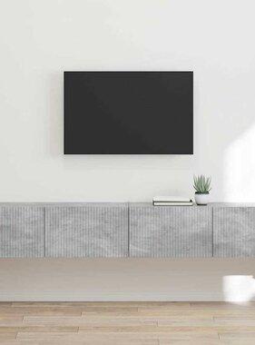 VidaXL TV Wandkast 2 pcs Beton 60 x 31 x 29.5 cm Bewerkt hout
