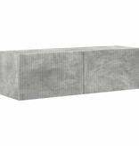 VidaXL TV Wandkast Wandgemonteerd Beton 60 x 31 x 29.5 cm Bewerkt hout