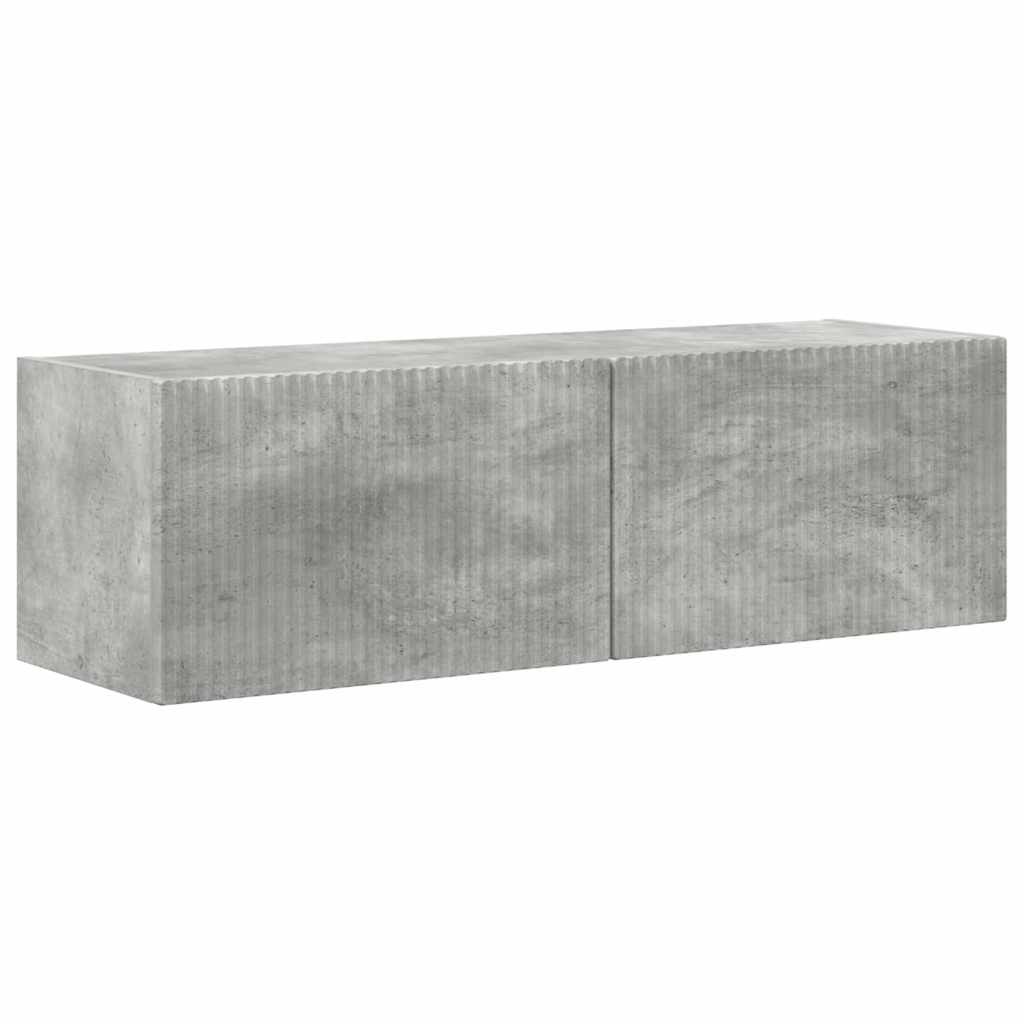 VidaXL TV Wandkast Wandgemonteerd Beton 60 x 31 x 29.5 cm Bewerkt hout