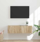 VidaXL TV Wandkast Sonoma 60 x 31 x 29.5 cm Bewerkt hout