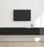VidaXL TV Wandkast 2 pcs Zwart 60 x 31 x 29.5 cm Bewerkt hout