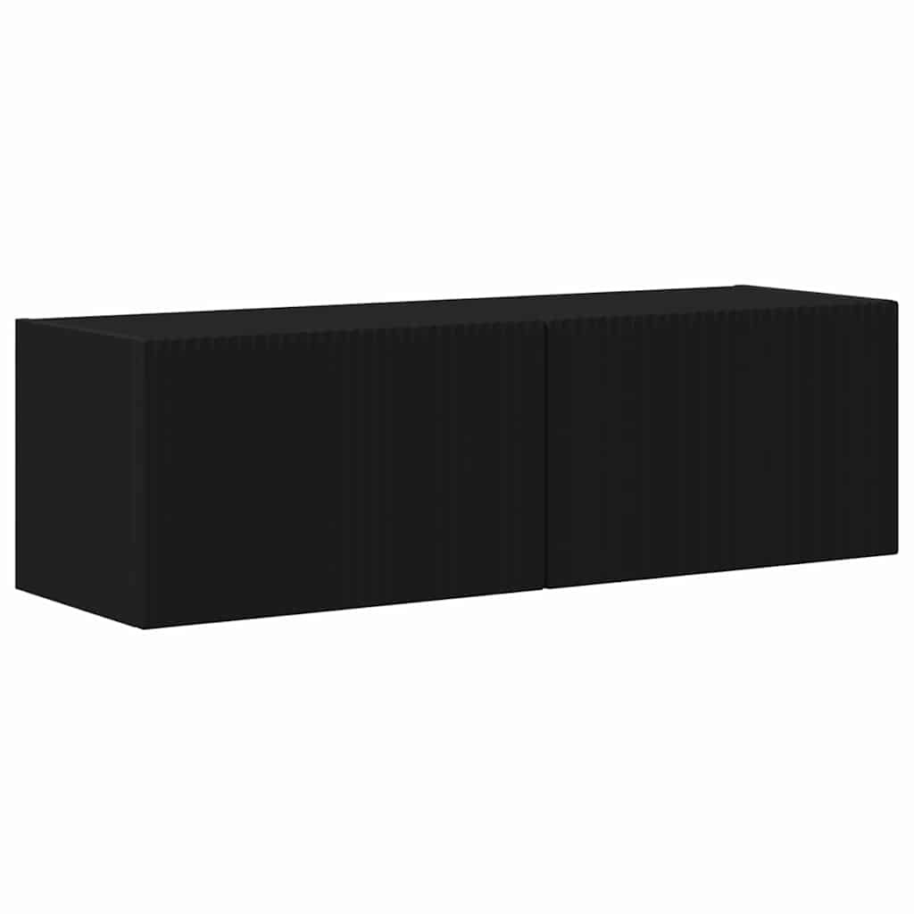 VidaXL TV Wandkast 2 pcs Zwart 60 x 31 x 29.5 cm Bewerkt hout