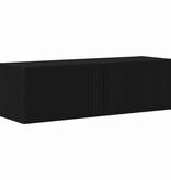VidaXL TV Wandkast Wandgemonteerd Zwart 60 x 31 x 29.5 cm Bewerkt hout
