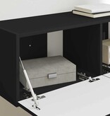 VidaXL TV Wandkast Wandgemonteerd Zwart 60 x 31 x 29.5 cm Bewerkt hout