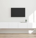 VidaXL TV Wandkast 2 pcs Wit 60 x 31 x 29.5 cm Bewerkt hout