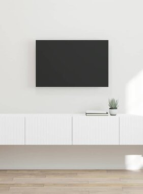 VidaXL TV Wandkast 2 pcs Wit 60 x 31 x 29.5 cm Bewerkt hout
