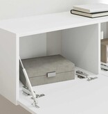 VidaXL TV Wandkast 2 pcs Wit 60 x 31 x 29.5 cm Bewerkt hout