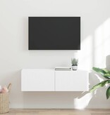 VidaXL TV Wandkast Wandgemonteerd Wit 60 x 31 x 29.5 cm Bewerkt hout