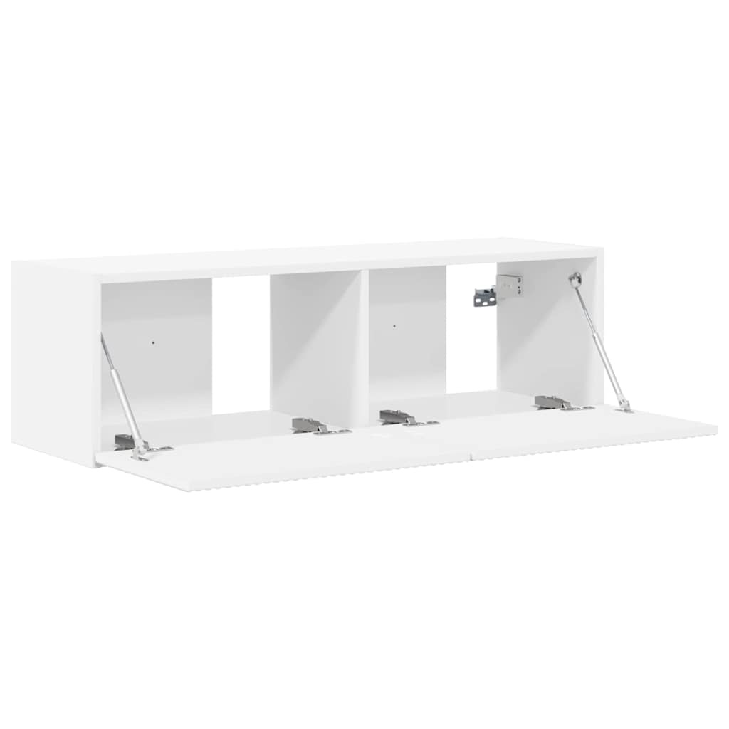 VidaXL TV Wandkast Wandgemonteerd Wit 60 x 31 x 29.5 cm Bewerkt hout
