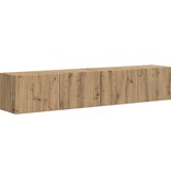 VidaXL TV Wandkast 2 pcs Ambachtelijk eiken 60 x 31 x 29.5 cm