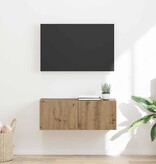 VidaXL TV Wandkast Ambachtelijk eiken 60 x 31 x 29.5 cm Bewerkt hout