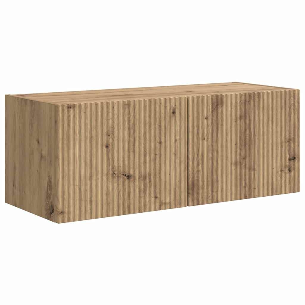 VidaXL TV Wandkast Ambachtelijk eiken 60 x 31 x 29.5 cm Bewerkt hout