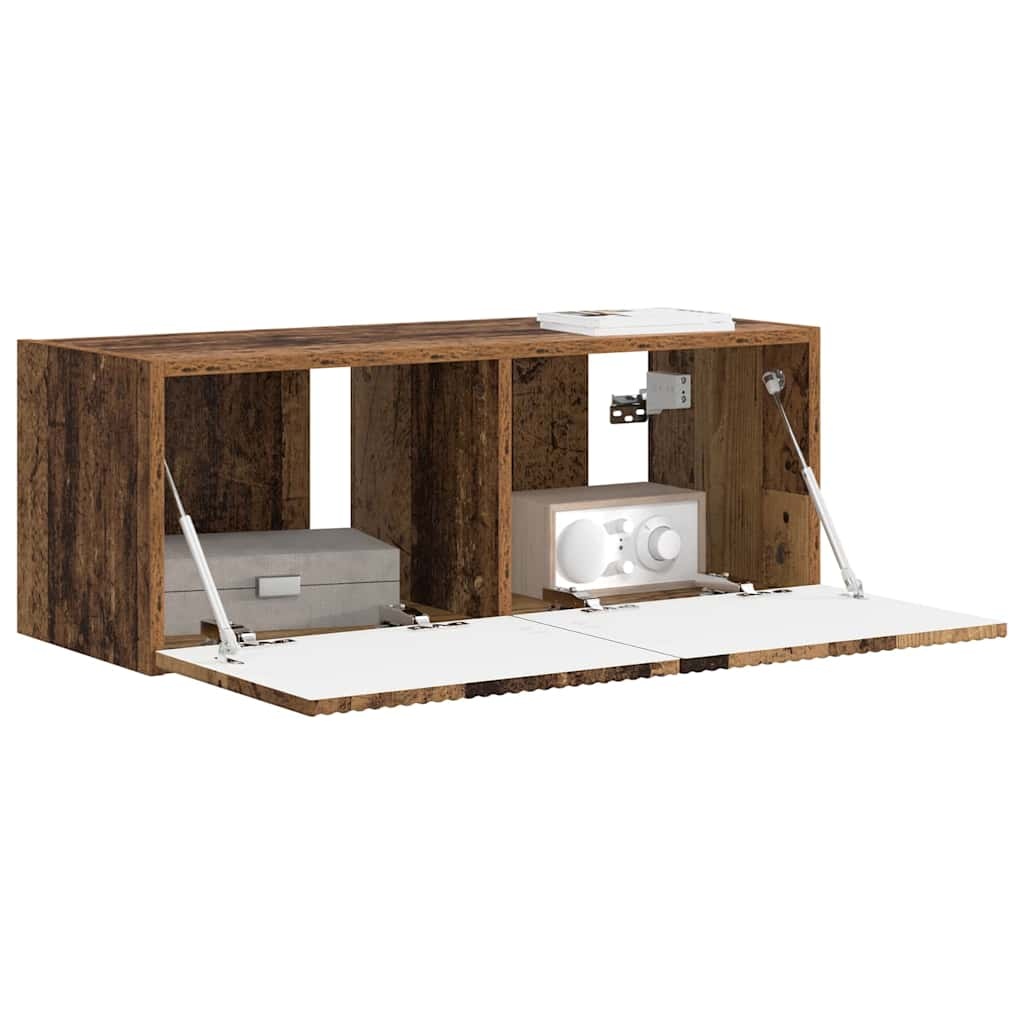 VidaXL TV Wandkast Oud Hout 60 x 31 x 29.5 cm Bewerkt hout