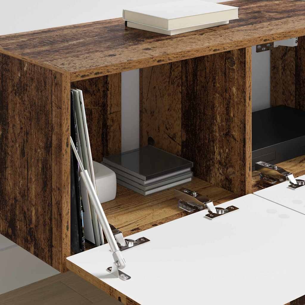 VidaXL TV Wandkast Oud Hout 60 x 31 x 29.5 cm Bewerkt hout