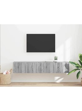 VidaXL TV Wandkast 2 pcs Grijs Sonoma 60 x 31 x 29.5 cm Bewerkt hout