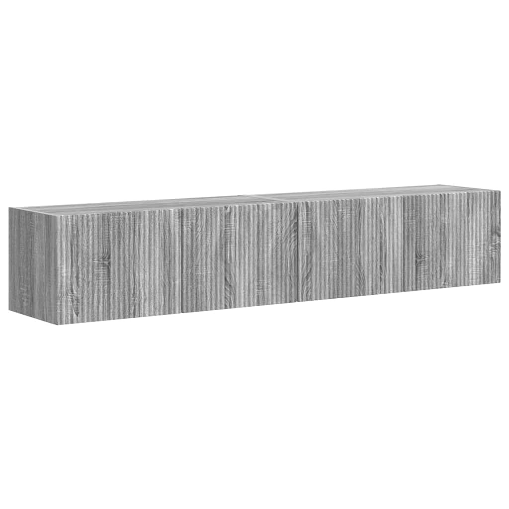 VidaXL TV Wandkast 2 pcs Grijs Sonoma 60 x 31 x 29.5 cm Bewerkt hout