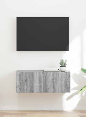 VidaXL TV Wandkast Grijs Sonoma 60 x 31 x 29.5 cm Bewerkt hout