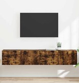 VidaXL TV Wandkast 2 pcs Gerookt eiken 60 x 31 x 29.5 cm Bewerkt hout