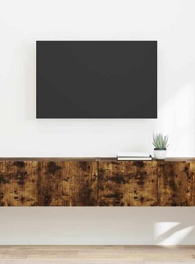 VidaXL TV Wandkast 2 pcs Gerookt eiken 60 x 31 x 29.5 cm Bewerkt hout