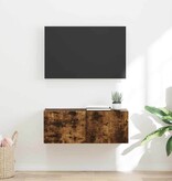 VidaXL TV Wandkast Gerookt eiken 60 x 31 x 29.5 cm Bewerkt hout