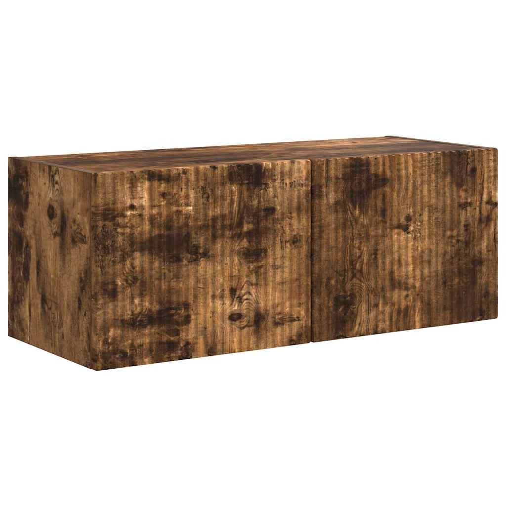 VidaXL TV Wandkast Gerookt eiken 60 x 31 x 29.5 cm Bewerkt hout