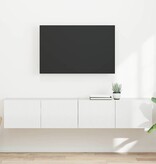 VidaXL TV Wandkast 2 pcs Glanzend Wit 60 x 31 x 29.5 cm Bewerkt hout