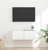 VidaXL TV Wandkast Glanzend Wit 60 x 31 x 29.5 cm Bewerkt hout