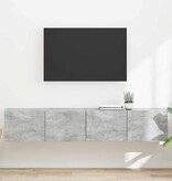 VidaXL TV Wandkast 2 pcs Beton 60 x 31 x 29.5 cm Bewerkt hout