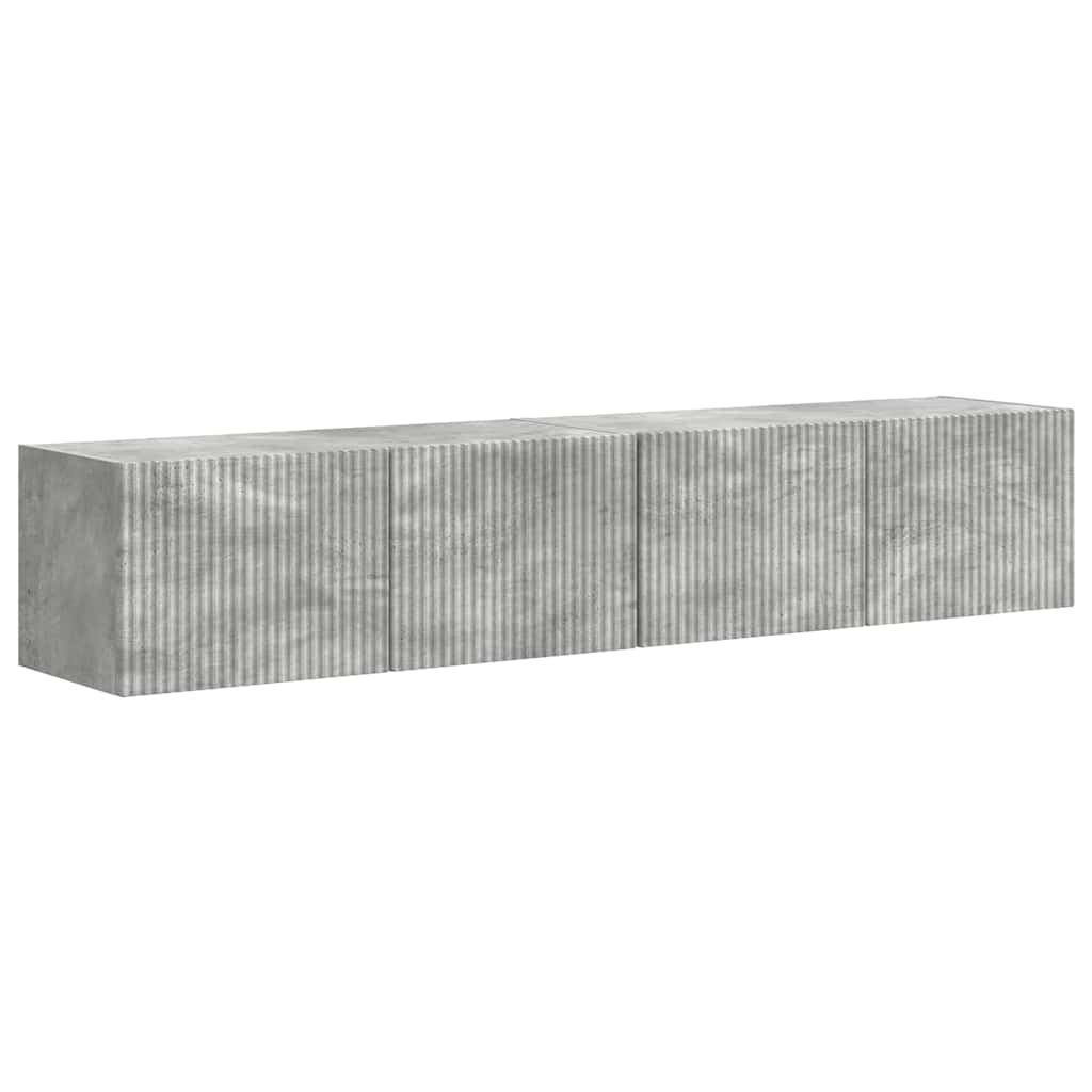 VidaXL TV Wandkast 2 pcs Beton 60 x 31 x 29.5 cm Bewerkt hout