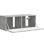 VidaXL TV Wandkast Wandgemonteerd Beton 60 x 31 x 29.5 cm Bewerkt hout