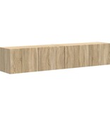 VidaXL TV Wandkast 2 pcs Sonoma 60 x 31 x 29.5 cm Bewerkt hout