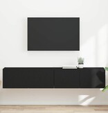 VidaXL TV Wandkast 2 pcs Zwart 60 x 31 x 29.5 cm Bewerkt hout
