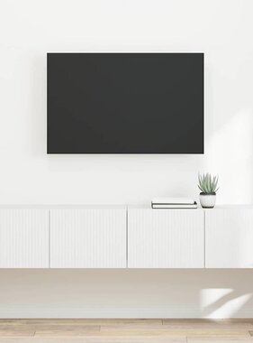VidaXL TV Wandkast 2 pcs Wit 60 x 31 x 29.5 cm Bewerkt hout