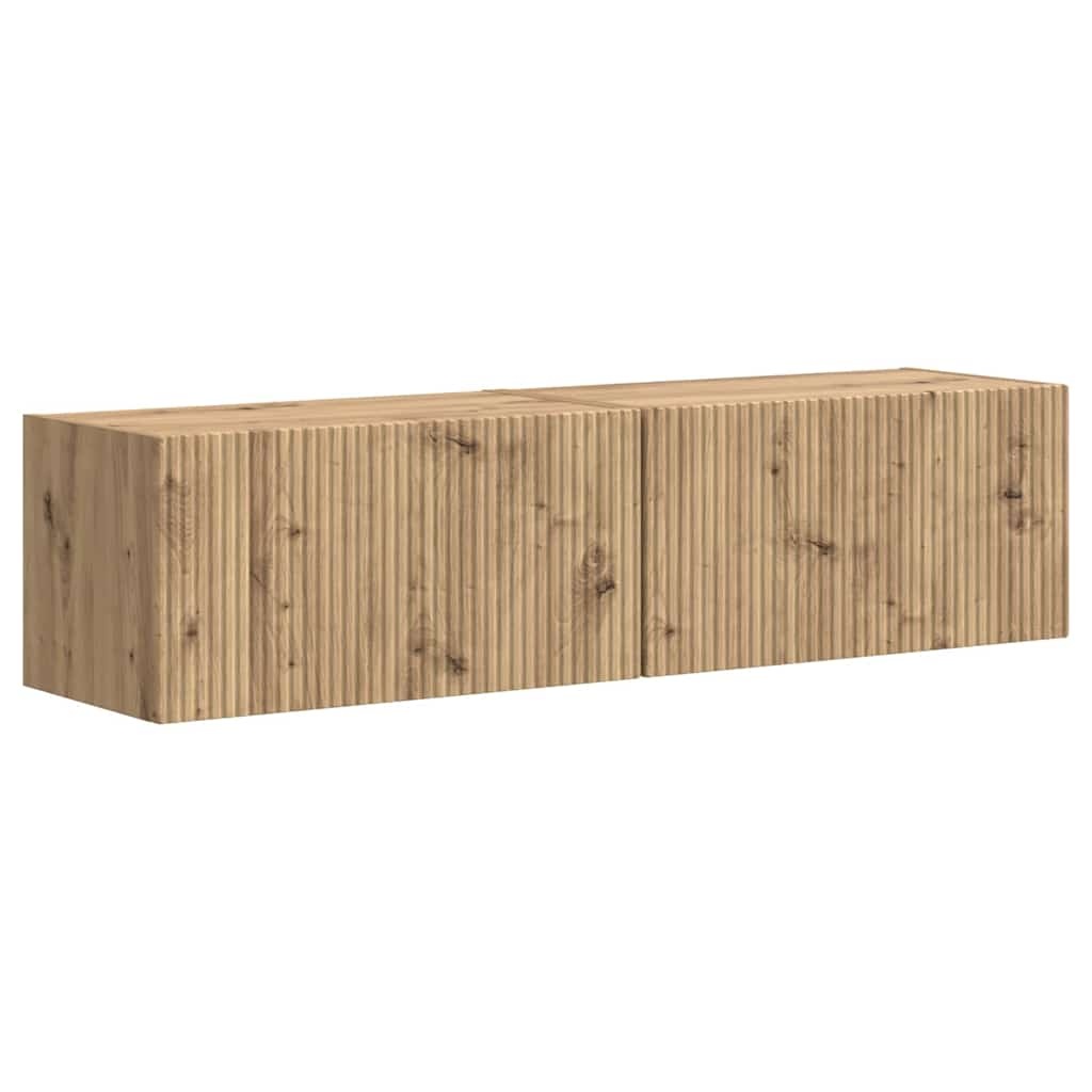 VidaXL TV Wandkast 2 pcs Ambachtelijk eiken 60 x 31 x 29.5 cm