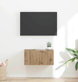 VidaXL TV Wandkast Ambachtelijk eiken 60 x 31 x 29.5 cm Bewerkt hout