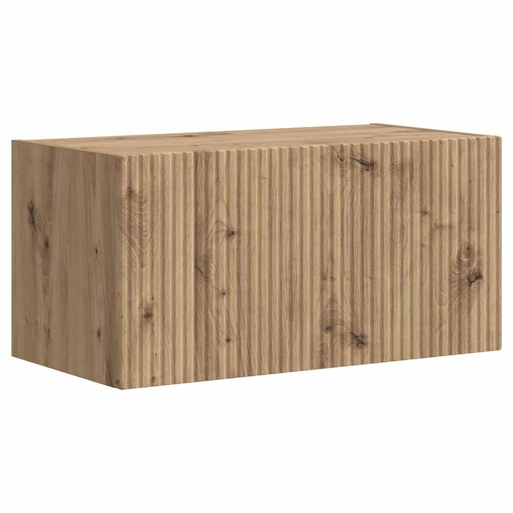 VidaXL TV Wandkast Ambachtelijk eiken 60 x 31 x 29.5 cm Bewerkt hout
