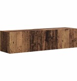 VidaXL TV Wandkast 2 pcs Oud Hout 60 x 31 x 29.5 cm Bewerkt hout