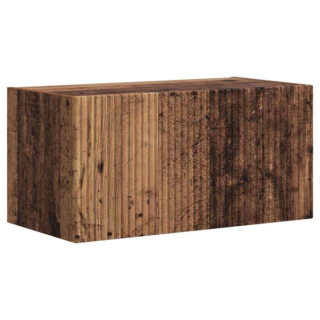 VidaXL TV Wandkast 2 pcs Oud Hout 60 x 31 x 29.5 cm Bewerkt hout