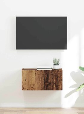 VidaXL TV Wandkast Oud Hout 60 x 31 x 29.5 cm Bewerkt hout