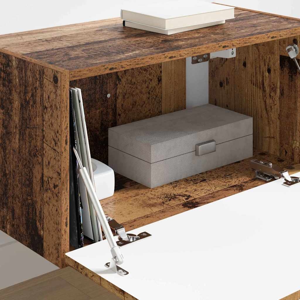 VidaXL TV Wandkast Oud Hout 60 x 31 x 29.5 cm Bewerkt hout