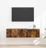 VidaXL TV Wandkast 2 pcs Gerookt eiken 60 x 31 x 29.5 cm Bewerkt hout