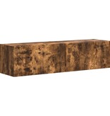 VidaXL TV Wandkast 2 pcs Gerookt eiken 60 x 31 x 29.5 cm Bewerkt hout