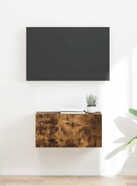 VidaXL TV Wandkast Gerookt eiken 60 x 31 x 29.5 cm Bewerkt hout