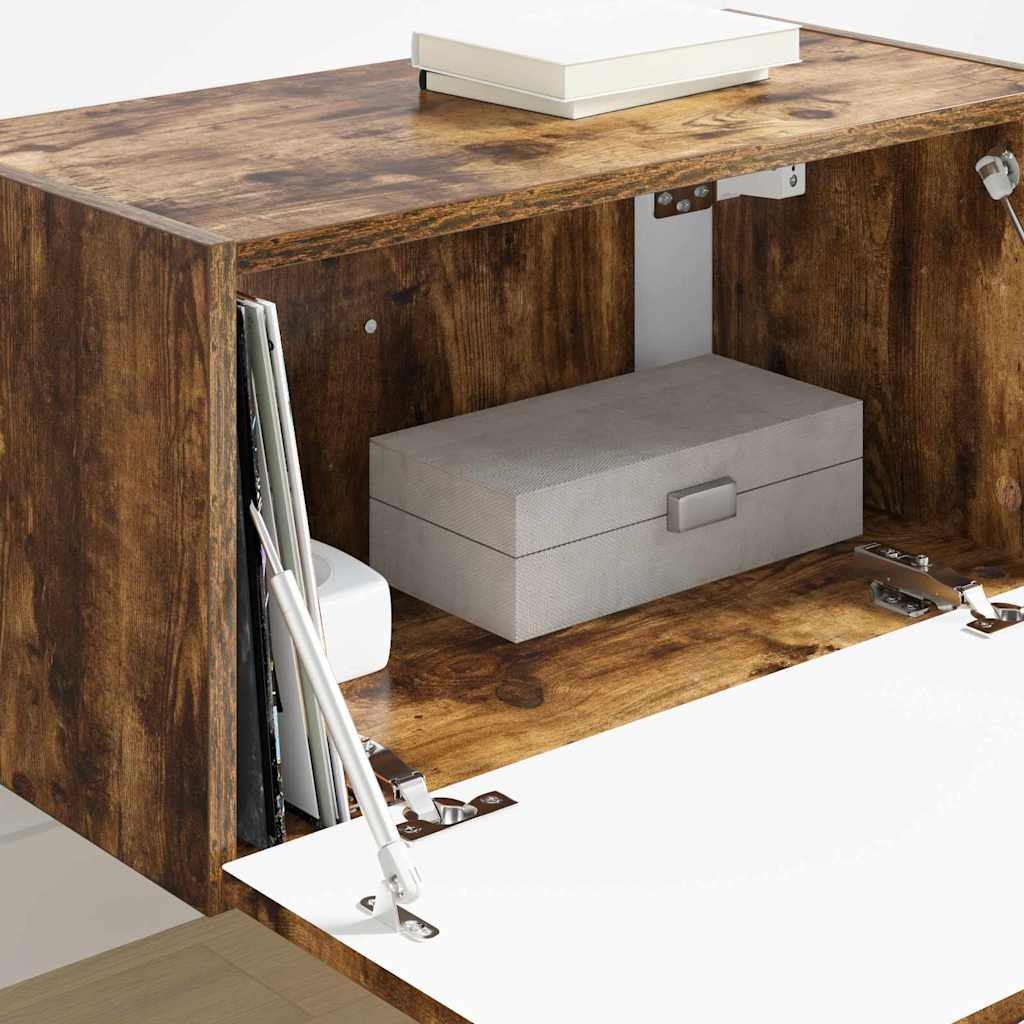 VidaXL TV Wandkast Gerookt eiken 60 x 31 x 29.5 cm Bewerkt hout