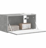 VidaXL TV Wandkast Wandgemonteerd Beton 60 x 31 x 29.5 cm Bewerkt hout