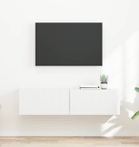 VidaXL TV Wandkast 2 pcs Wit 60 x 31 x 29.5 cm Bewerkt hout