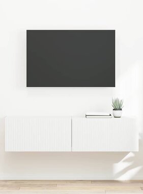 VidaXL TV Wandkast 2 pcs Wit 60 x 31 x 29.5 cm Bewerkt hout