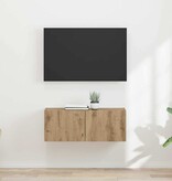 VidaXL TV Wandkast 2 pcs Ambachtelijk eiken 60 x 31 x 29.5 cm